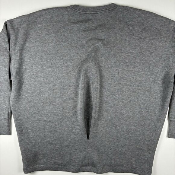 Spanx AirEssentials Long Crewneck Pullover Gray XL Sweatshirt Athleisure Cozy - Picture 6 of 11